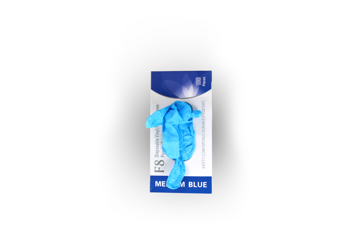 F8 Vinyl/Nitrile PF Disposable Gloves Blue (F8VN) - Best Buy Trade Supplies
