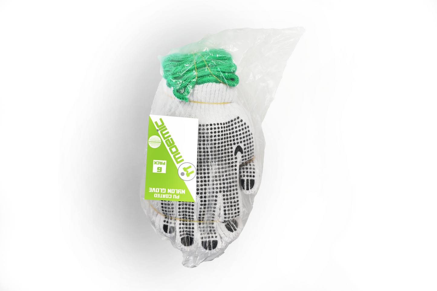 Moemic Knitted Poly/Cotton Glove with Polka Dot Palm (MOEPCDG)