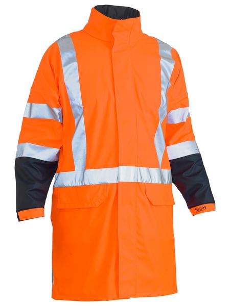Bisley Hi Vis X Taped TTMC Stretch PU Rain Coat (BISBJ6955XT)