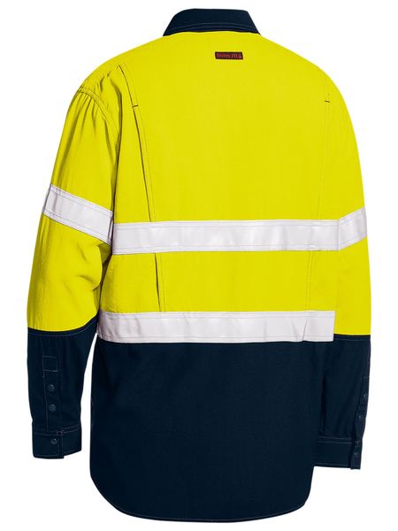 Bisley Tencate Tecasafe Plus 480 Hi Vis Taped Lightweight FR Vented Shirt Long Sleeve (BISBS8237T)