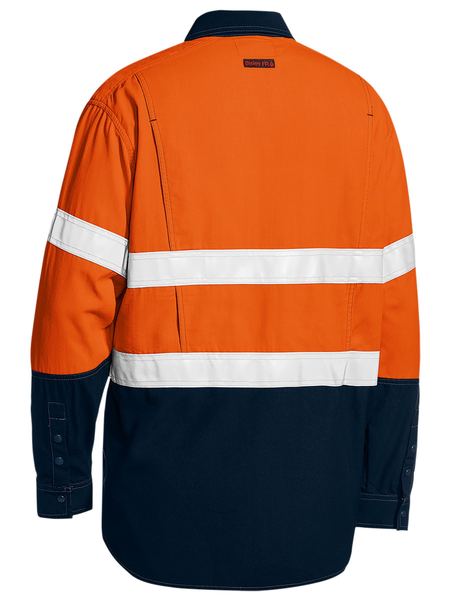 Bisley Tencate Tecasafe Plus 480 Hi Vis Taped Lightweight FR Vented Shirt Long Sleeve (BISBS8237T)