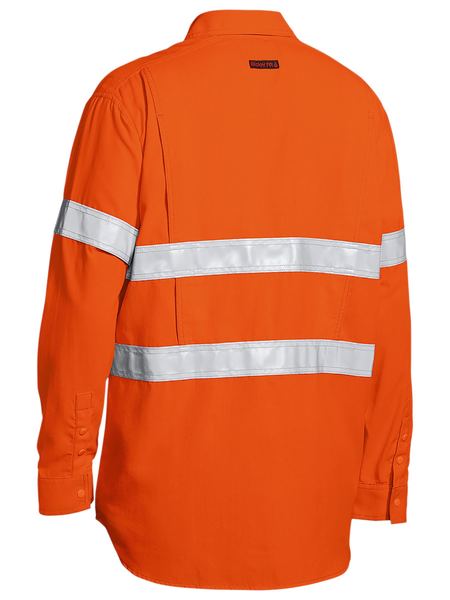Bisley Tencate Tecasafe Plus 480 Hi Vis Taped Lightweight FR Vented Shirt Long Sleeve (BISBS8238T)