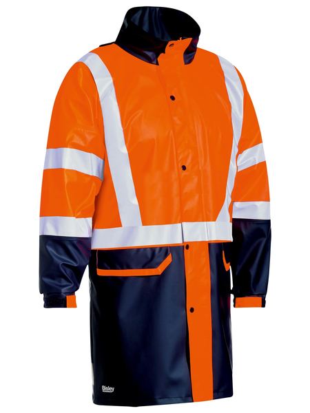 Bisley Hi Vis Taped Stretch PU Rain Coat (BISBJ6935HT)