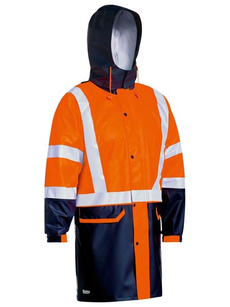 Bisley Hi Vis Taped Stretch PU Rain Coat (BISBJ6935HT)