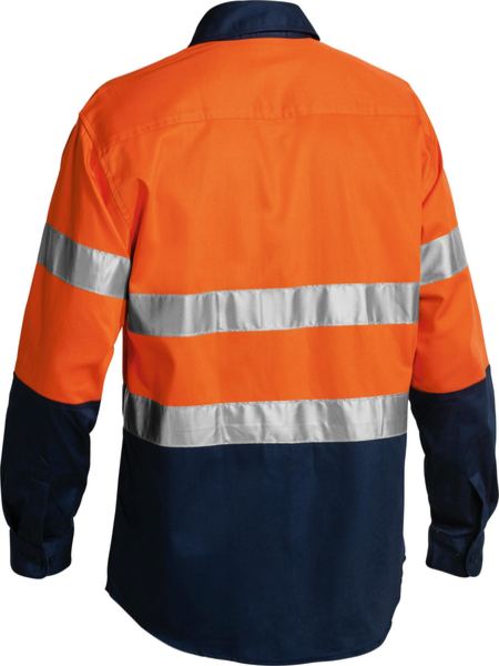 Bisley Hi Vis Taped Drill Shirt Long Sleeve (BISBT6456)