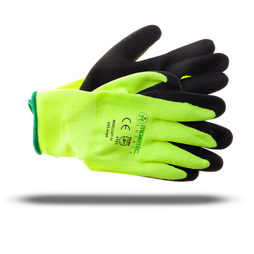 Moemic Hi Vis Sandy Nitrile Palm Glove (MOELLGY)