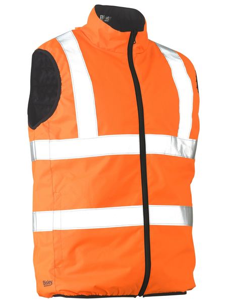 Bisley Hi Vis Taped Reversible Puffer Vest (BISBV0330HT)