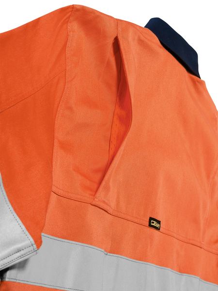 Bisley Hi Vis Taped Industrial Cool Vented Shirt Long Sleeve (BISBS6448T)