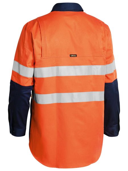 Bisley Hi Vis Taped Industrial Cool Vented Shirt Long Sleeve (BISBS6448T)
