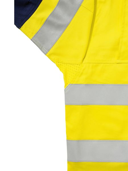Bisley Hi Vis Taped Industrial Cool Vented Shirt Long Sleeve (BISBS6448T)