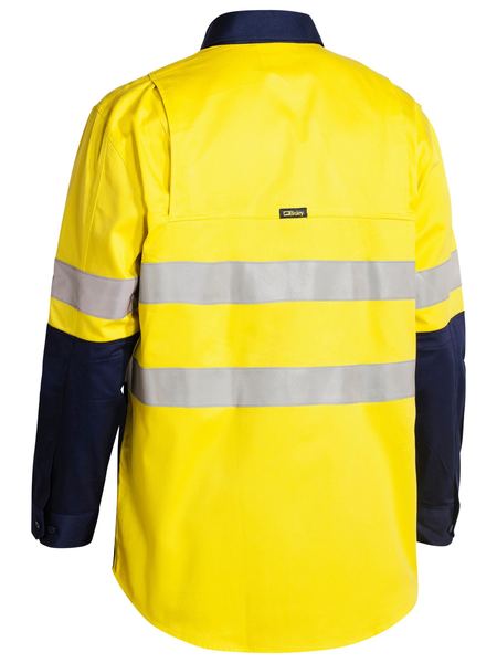 Bisley Hi Vis Taped Industrial Cool Vented Shirt Long Sleeve (BISBS6448T)