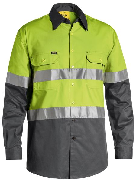 Bisley Hi Vis Taped Cool Lightweight Shirt Long Sleeve (BISBS6696T)