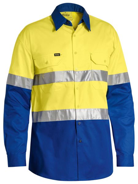 Bisley Hi Vis Taped Cool Lightweight Shirt Long Sleeve (BISBS6696T)