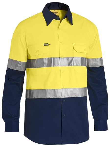 Bisley Hi Vis Taped Cool Lightweight Shirt Long Sleeve (BISBS6696T)