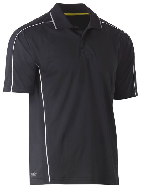 Bisley Cool Mesh Polo with Reflective Piping Short Sleeve (BISBK1425)