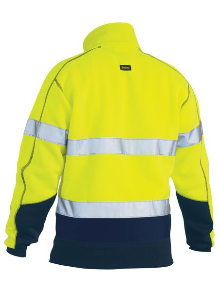 Bisley Hi Vis Taped Fleece 1/4 Zip Pullover (BISBK6989T)