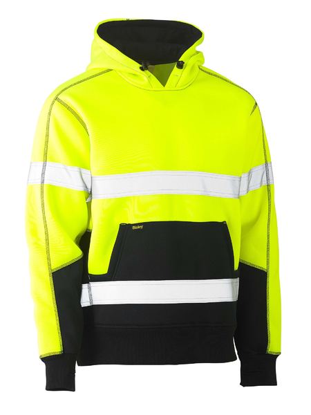 Bisley Hi Vis Taped Two Tone Fleece Hoodie Pullover (BISBK6619T)