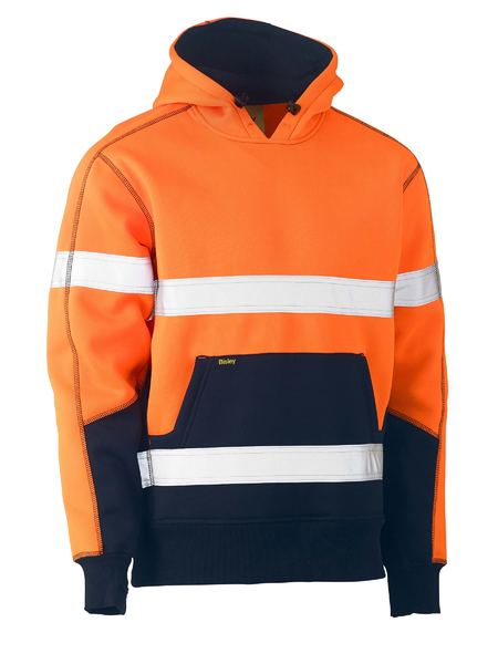 Bisley Hi Vis Taped Two Tone Fleece Hoodie Pullover (BISBK6619T)