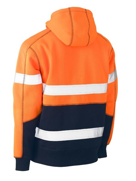Bisley Hi Vis Taped Two Tone Fleece Hoodie Pullover (BISBK6619T)