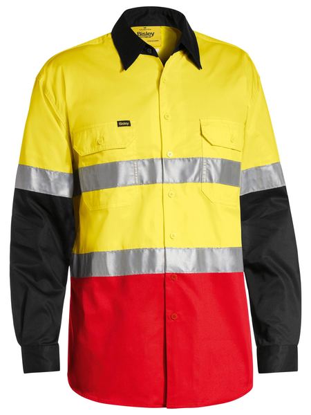 Bisley Hi Vis Taped Cool Lightweight Shirt Long Sleeve (BISBS6697T)