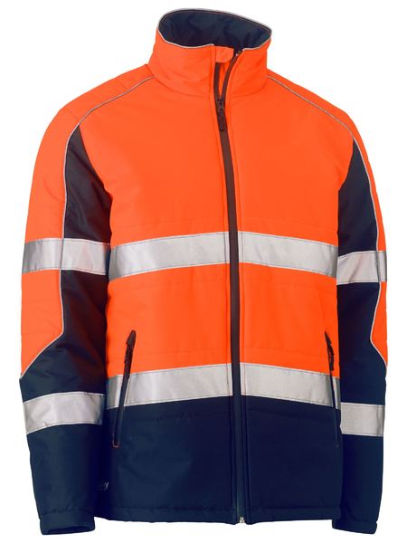 Bisley Hi Vis Taped Puffer Jacket with Stand Collar (BISBJ6829T)