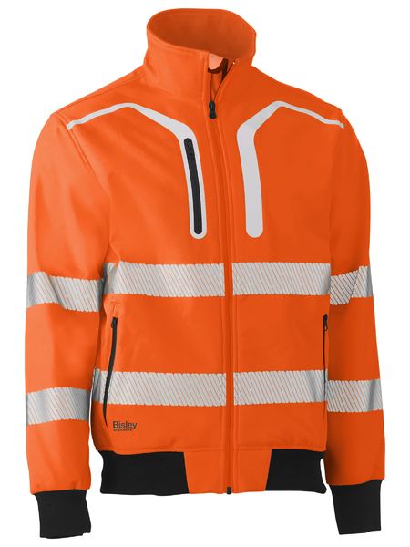 Bisley Hi Vis Taped Soft Shell Bomber Jacket (BISBJ6979T)