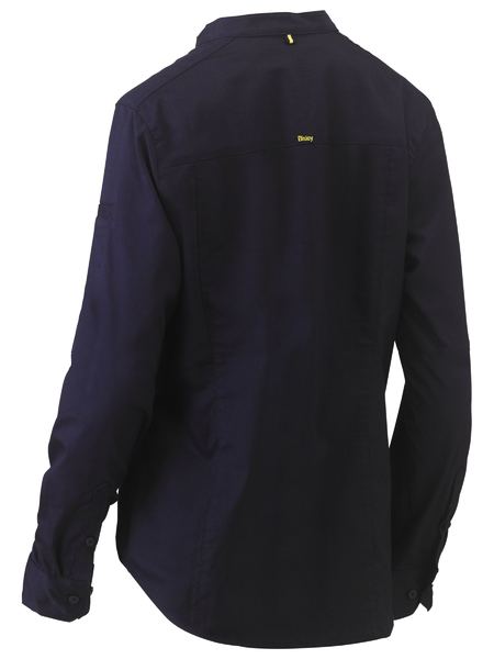 Bisley Ladies Stretch V Neck Closed Front Shirt Long Sleeve (BISBLC6063)
