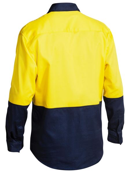 Bisley Hi Vis Closed Front Drill Shirt Long Sleeve (BISBSC6267)