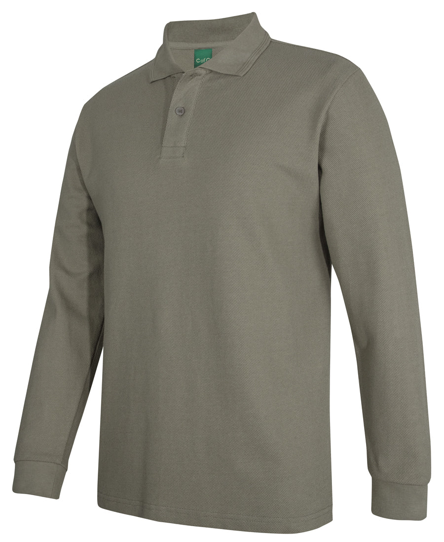 JB's C of C 320G Popcorn Cotton Polo Long Sleeve (JBS2PCL)