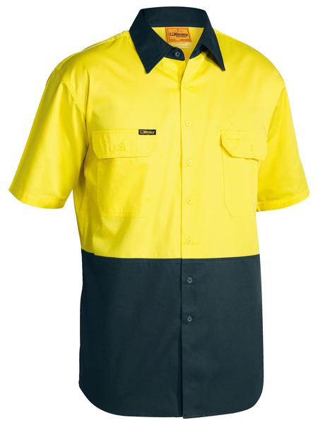Bisley Hi Vis Cool Lightweight Drill Shirt Short Sleeve (BISBS1895)