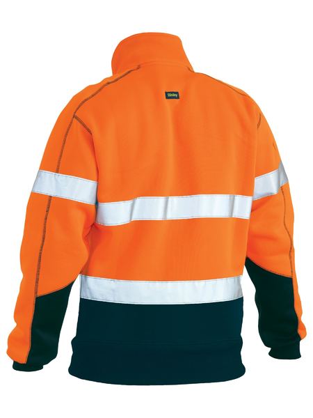 Bisley Hi Vis Taped 1/4 Zip Fleece Pullover with Sherpa (BISBK6987T)