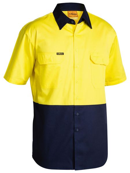 Bisley Hi Vis Cool Lightweight Drill Shirt Short Sleeve (BISBS1895)