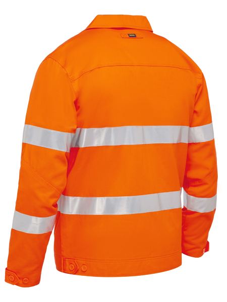 Bisley Hi Vis Taped Drill Jacket with Liquid Repellent Finish (BISBJ6919T)