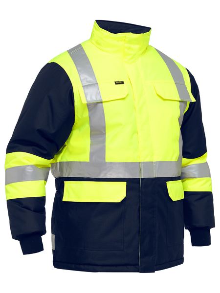 Bisley Hi Vis X Taped 2 Tone Freezer Jacket (BISBJ6450T)