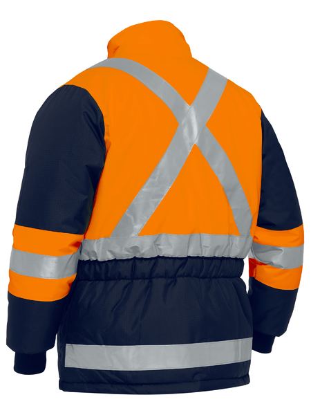 Bisley Hi Vis X Taped 2 Tone Freezer Jacket (BISBJ6450T)