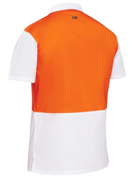 Bisley Hi Vis 2 Tone V Neck Shirt Short Sleeve (BISBS1405)