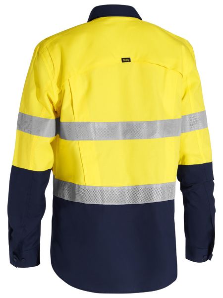 Bisley X Airflow Hi Vis Taped Closed Ripstop Shirt Long Sleeve (BISBSC6415T)