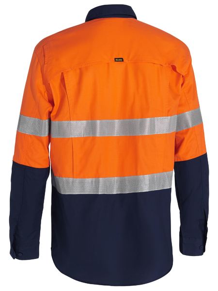 Bisley X Airflow Hi Vis Taped Closed Ripstop Shirt Long Sleeve (BISBSC6415T)