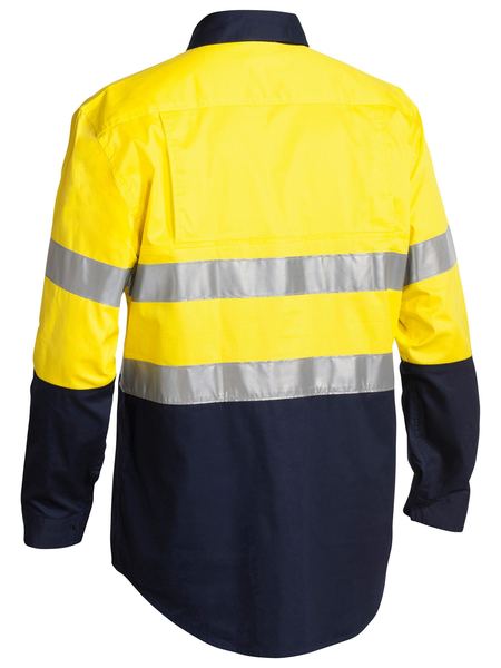 Bisley Hi Vis Taped Closed Front Cool Lightweight Shirt Long Sleeve (BISBSC6896)