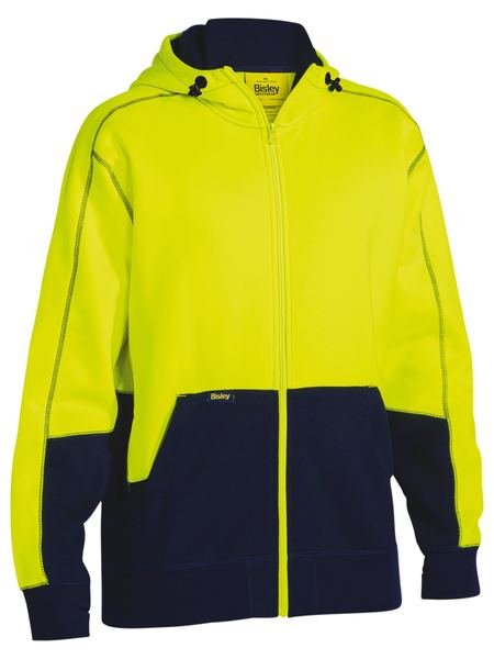 Bisley Hi Vis Zip Front Fleece Hoodie (BISBK6819)