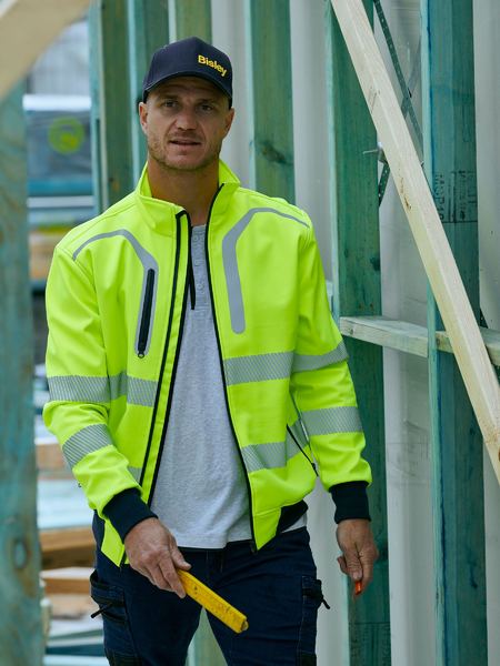 Bisley Hi Vis Taped Soft Shell Bomber Jacket (BISBJ6979T)
