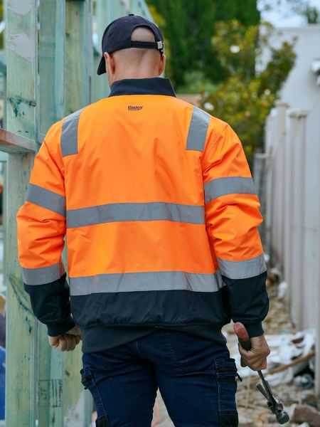 Bisley Hi Vis Taped Bomber Jacket with Padded Lining (BISBJ6730T)