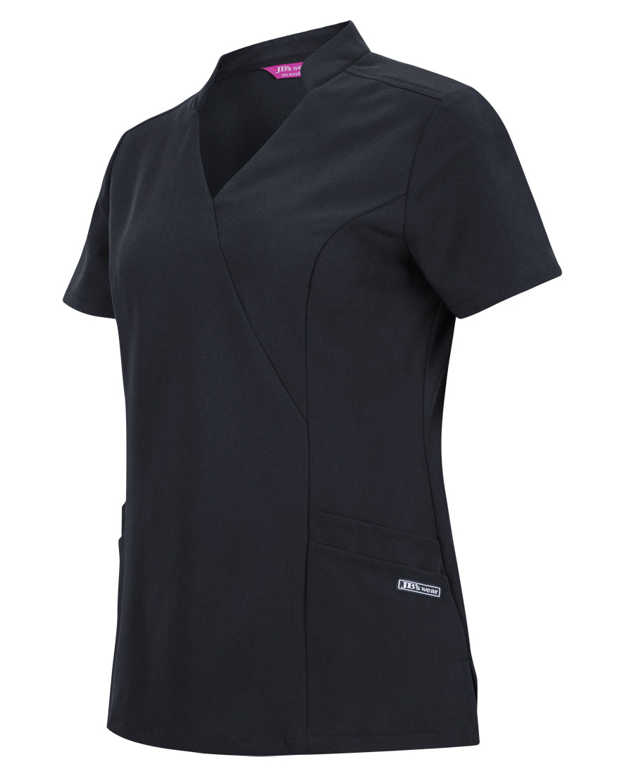 JB's Ladies Nu Mandarin Collar Scrub Top Short Sleeve (JBS4SMT1)
