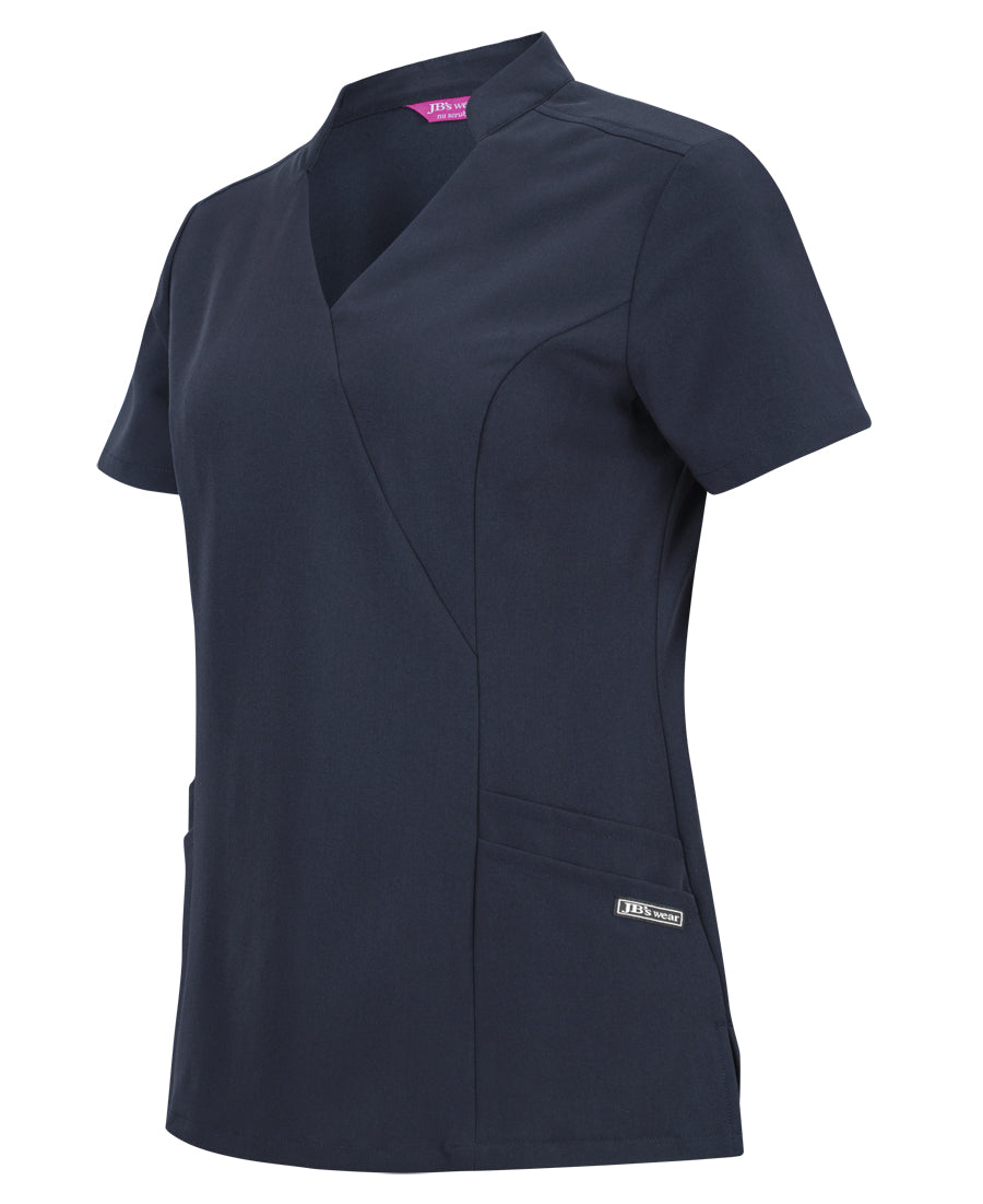 JB's Ladies Nu Mandarin Collar Scrub Top Short Sleeve (JBS4SMT1)