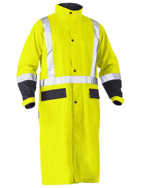 Bisley Hi Vis Taped Long Rain Coat (BISBJ6961T)