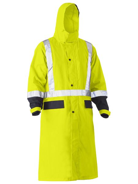 Bisley Hi Vis Taped Long Rain Coat (BISBJ6961T)