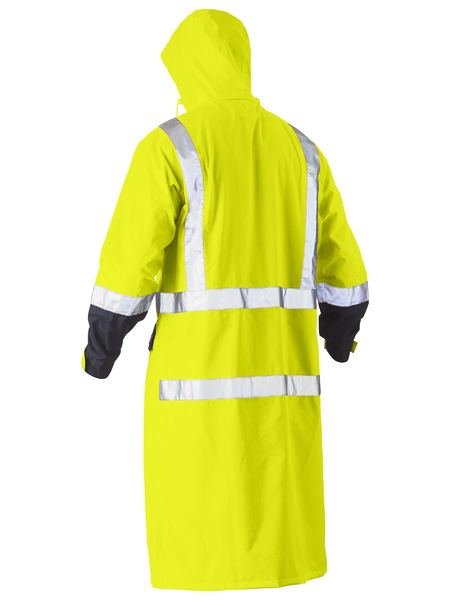 Bisley Hi Vis Taped Long Rain Coat (BISBJ6961T)