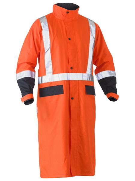 Bisley Hi Vis Taped Long Rain Coat (BISBJ6961T)