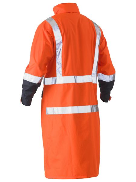 Bisley Hi Vis Taped Long Rain Coat (BISBJ6961T)