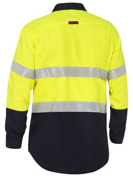 Bisley Apex 160 Hi Vis Taped FR Ripstop Vented Shirt Long Sleeve (BISBS8338T)